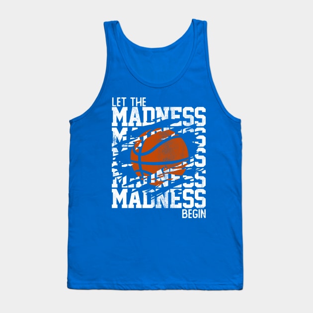 Let the Madness Begin Stacked Words Tank Top by DetourShirts